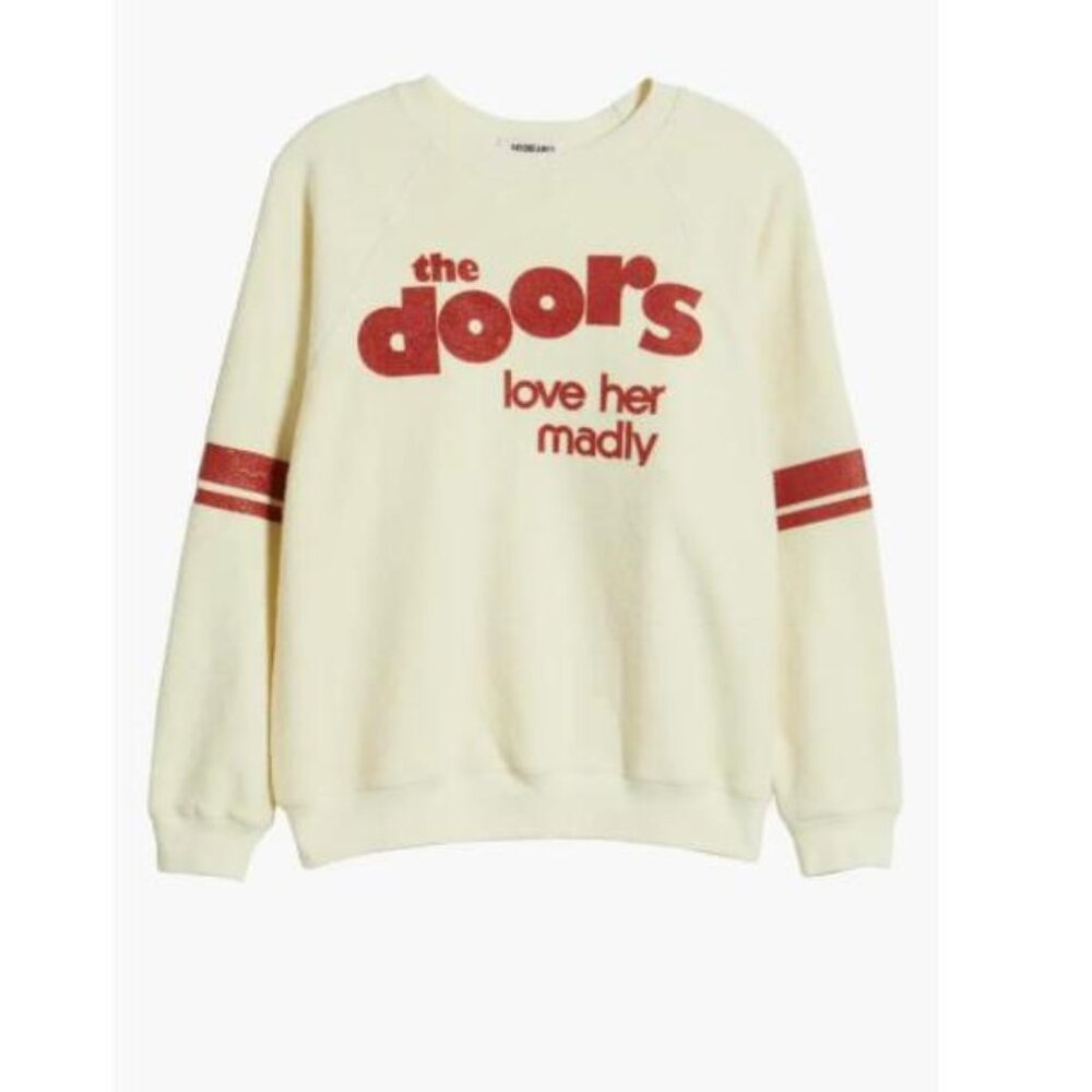 NWT Daydreamer The Doors Love Her Madly Reverse Raglan Sweatshirt - Size Small - Picture 2 of 10